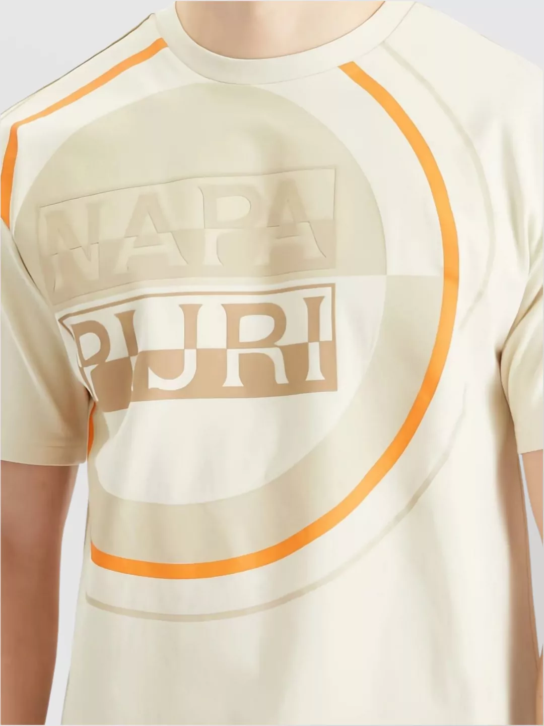 Napapijri Crew Neck Graphic Print T-Shirt Straight Hem