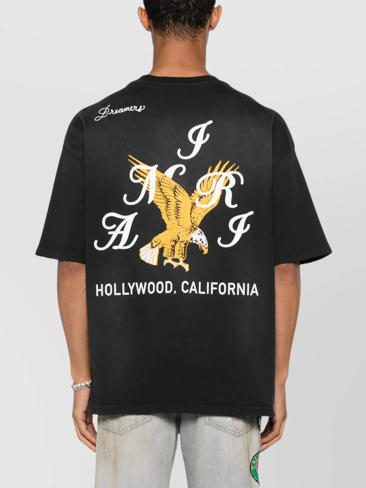 Amiri Eagle Crystal Embellished Oversize Graphic T-shirt