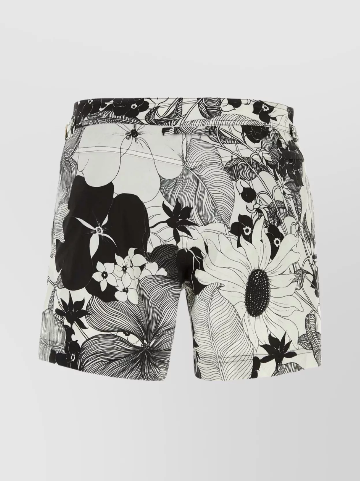 Shop Tom Ford Swim Trunks Featuring Floral Print And Pockets