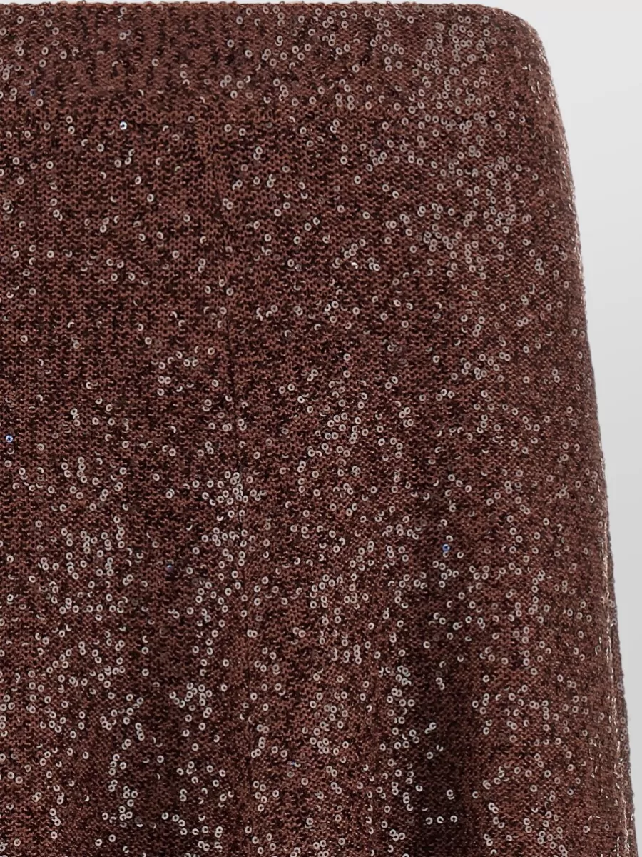 Brunello Cucinelli Micro-Sequin A-Line Skirt