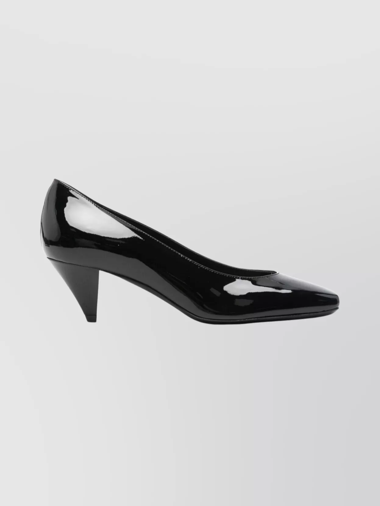 Givenchy Stylish Cone Heel Patent Finish Pumps In Black