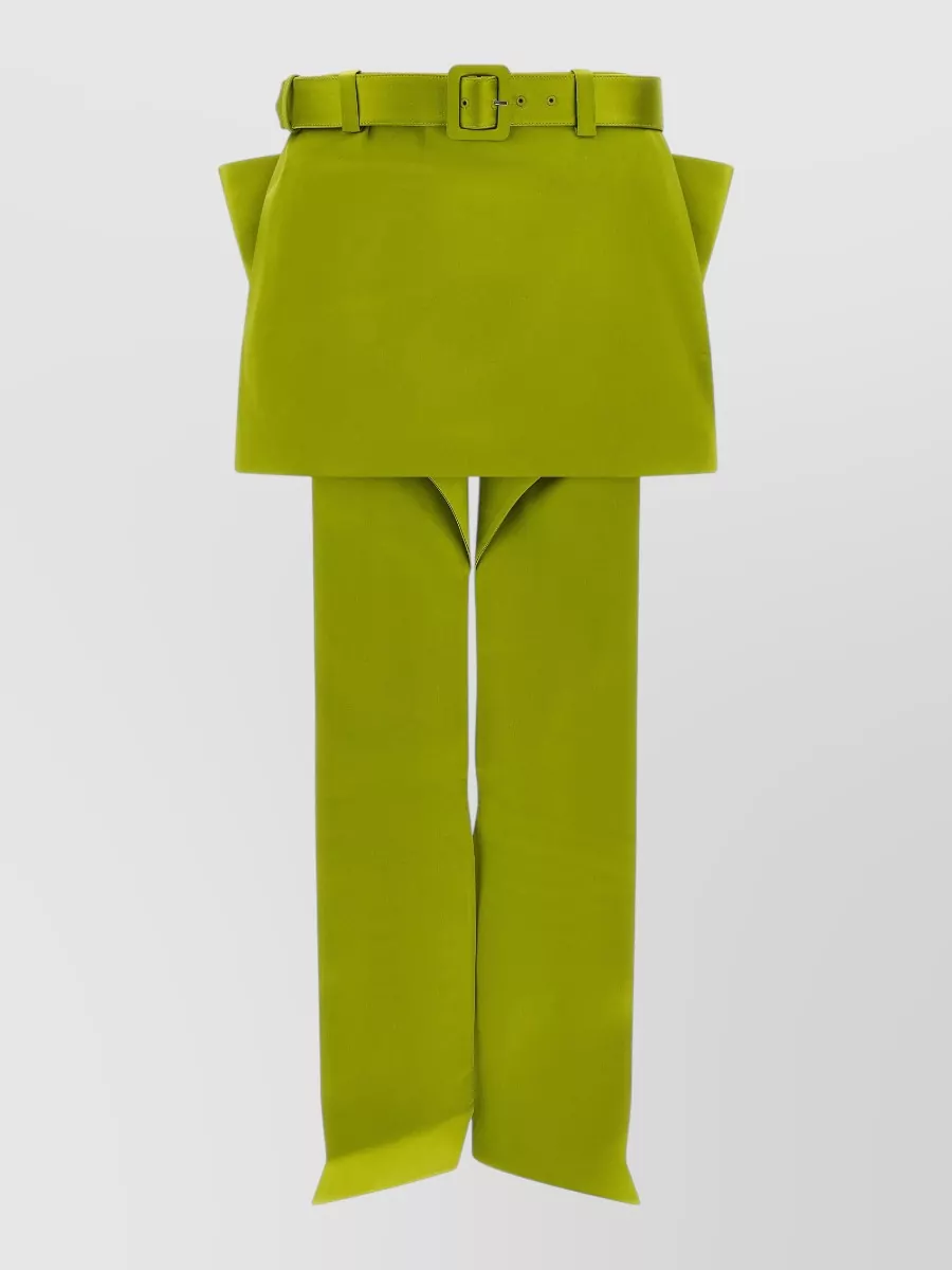 Self-Portrait satin high-rise mini skort