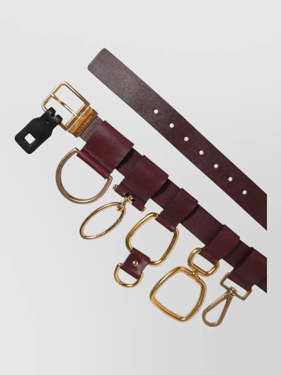 Dolce&Gabbana leather keyring belt