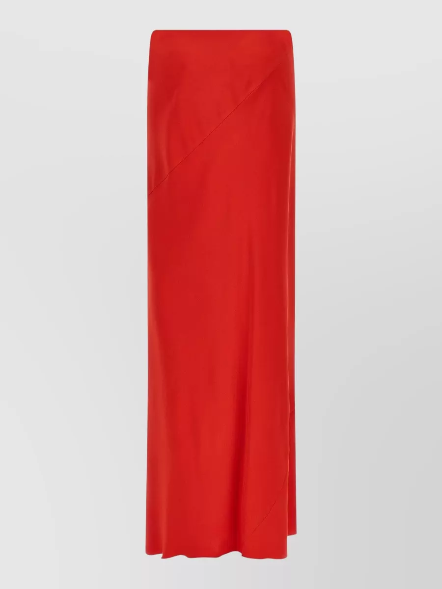 Ermanno Scervino High Waist Asymmetric Maxi Mermaid Skirt In Red