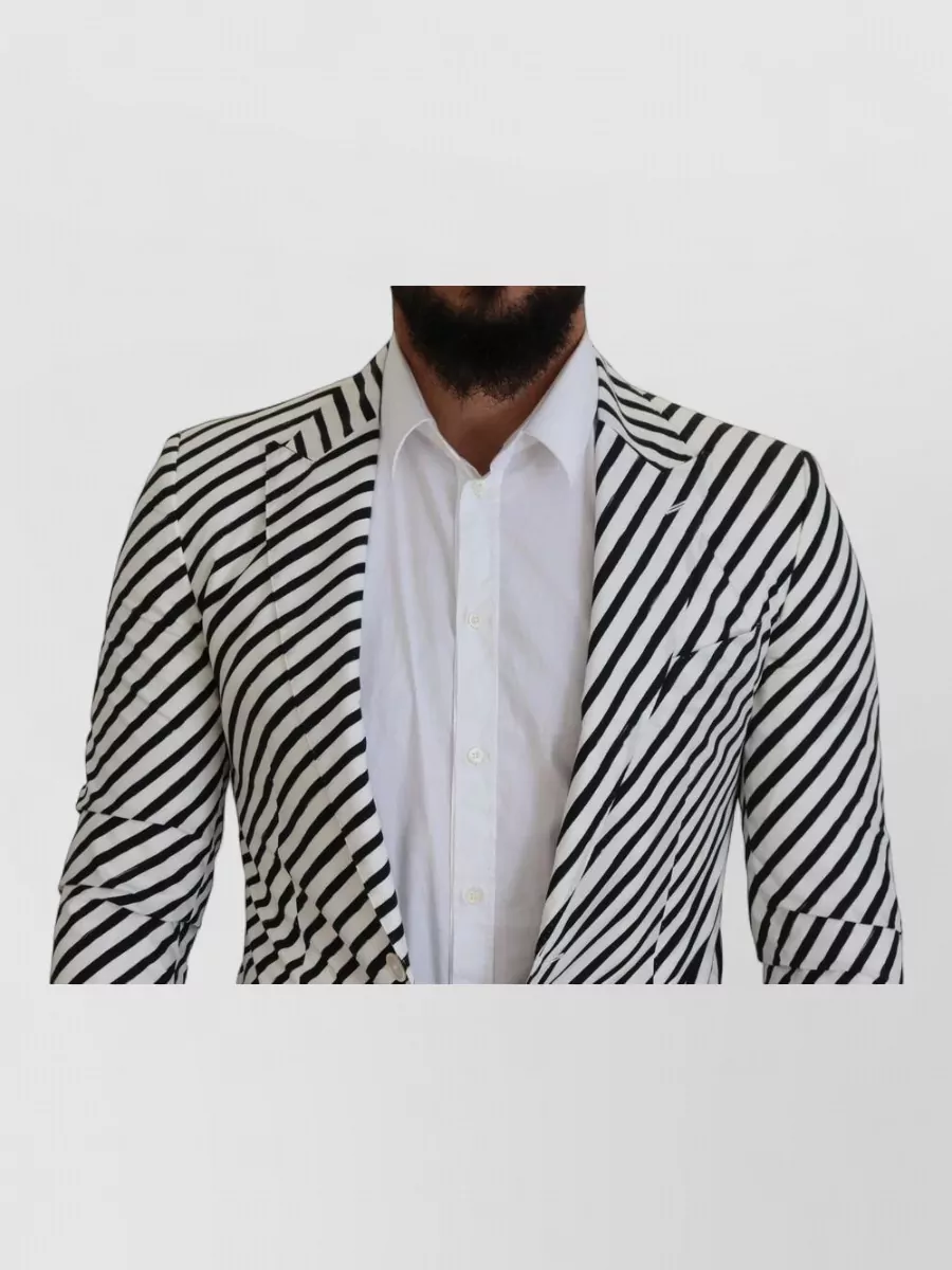 Dolce&Gabbana Cotton Striped Slim-Fit Blazer
