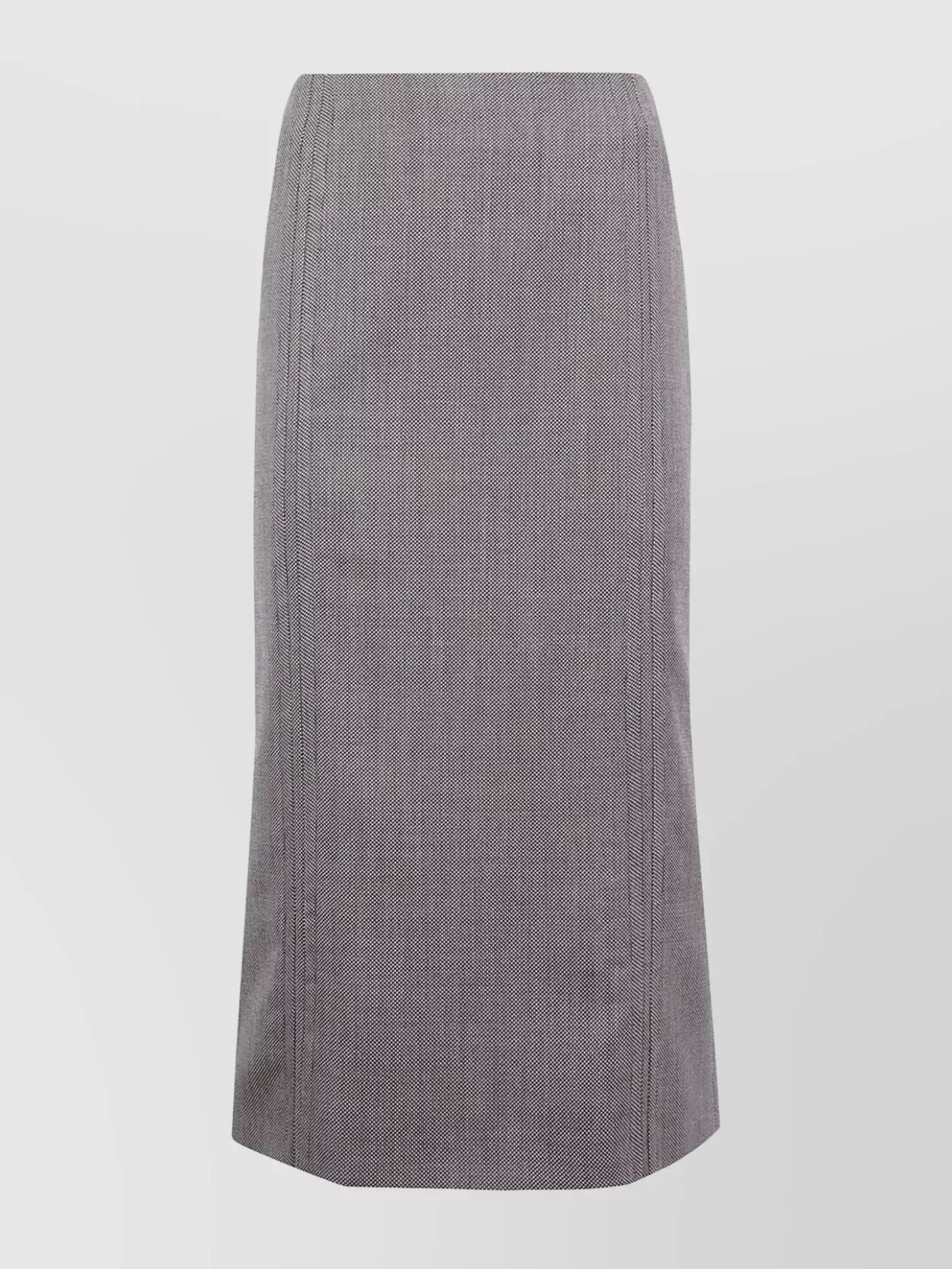 Mm6 Maison Margiela High Waist Midi Skirt With Back Slit