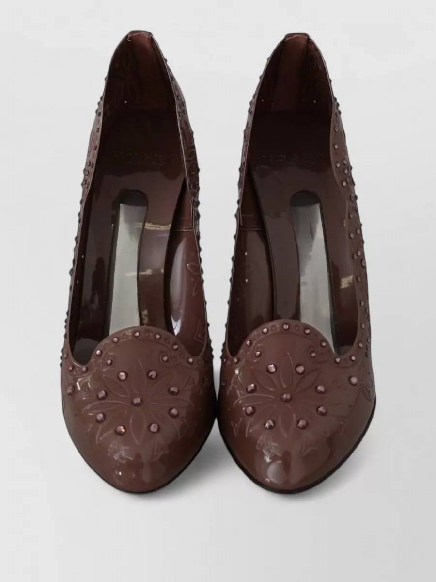 Dolce&Gabbana floral crystal-embellished pumps