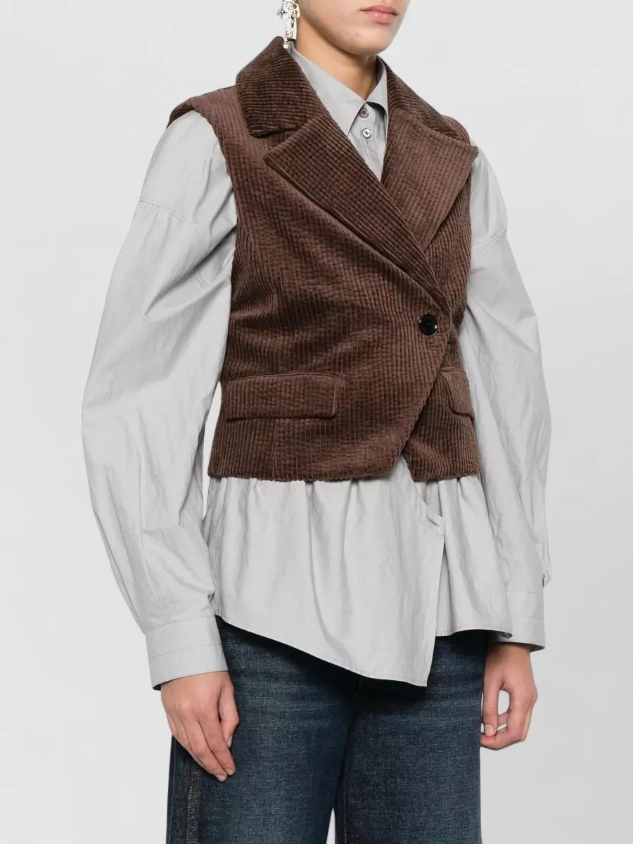 Ganni Corduroy Sleeveless Suit Waistcoat