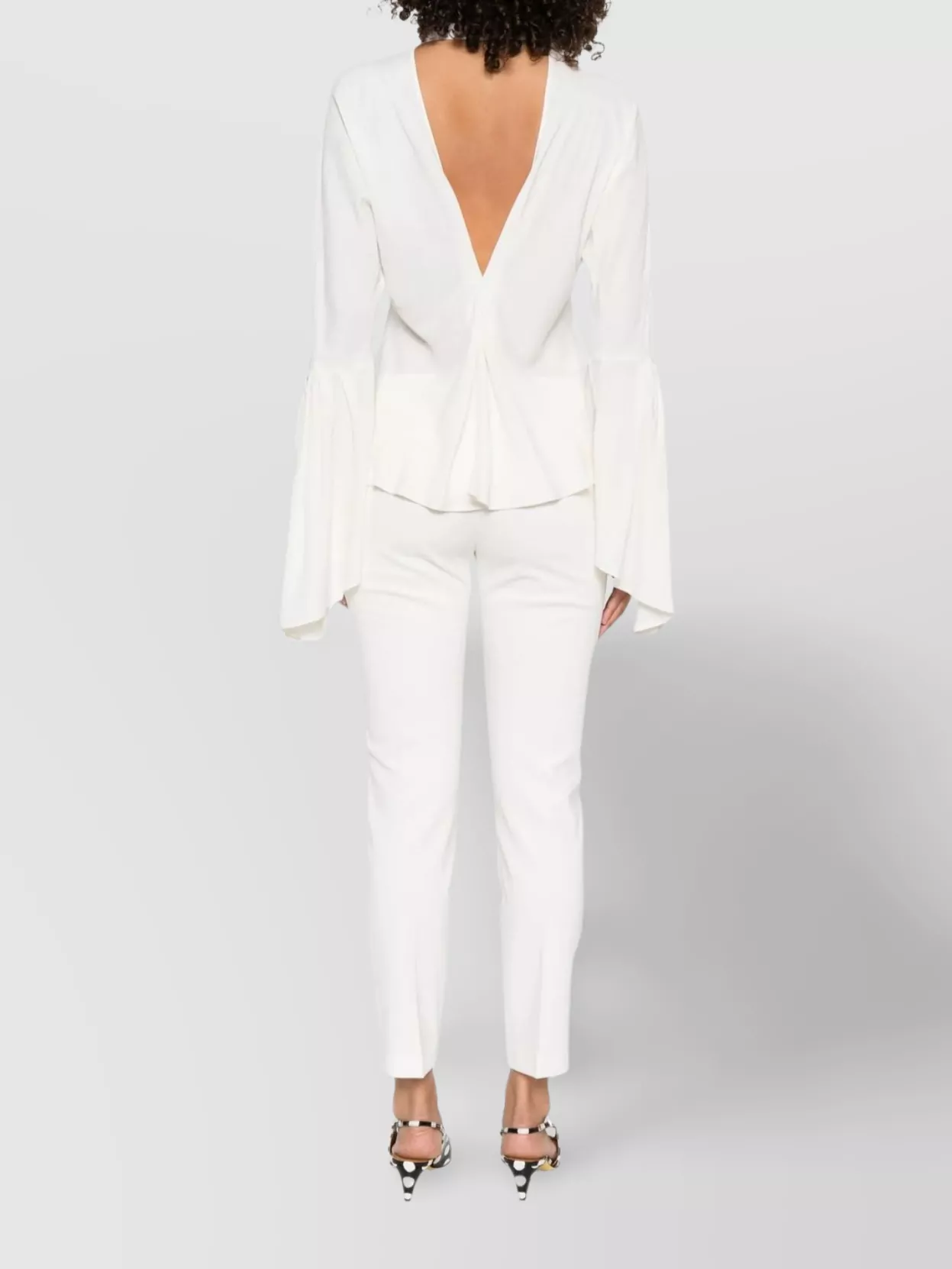 Pinko Flared V-Neck Backless Top