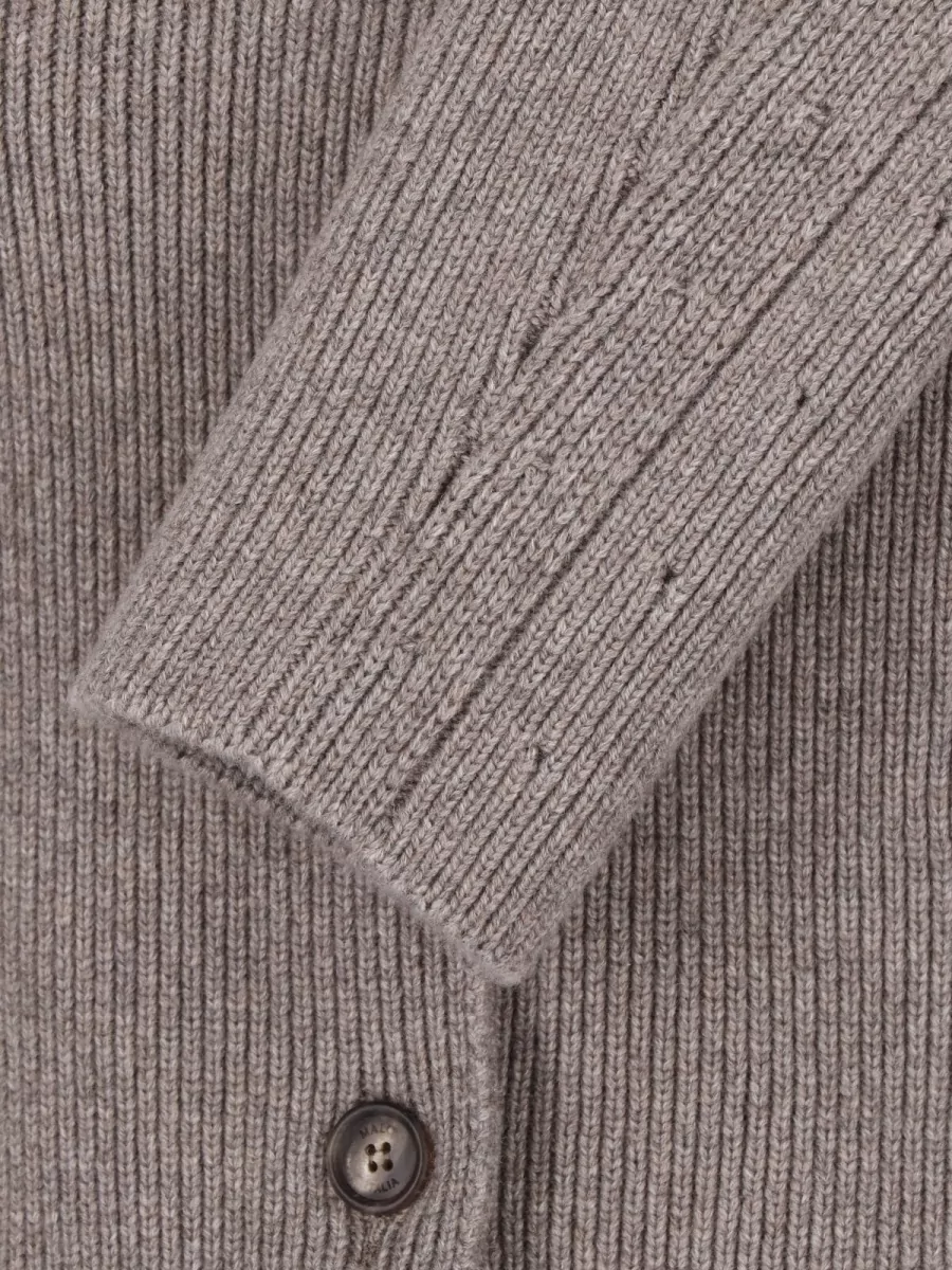 Malo Cashmere Crewneck Fitted Jacket
