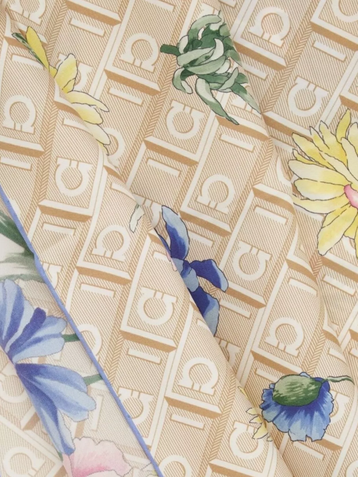 Ferragamo Bouquet Print Silk Foulard