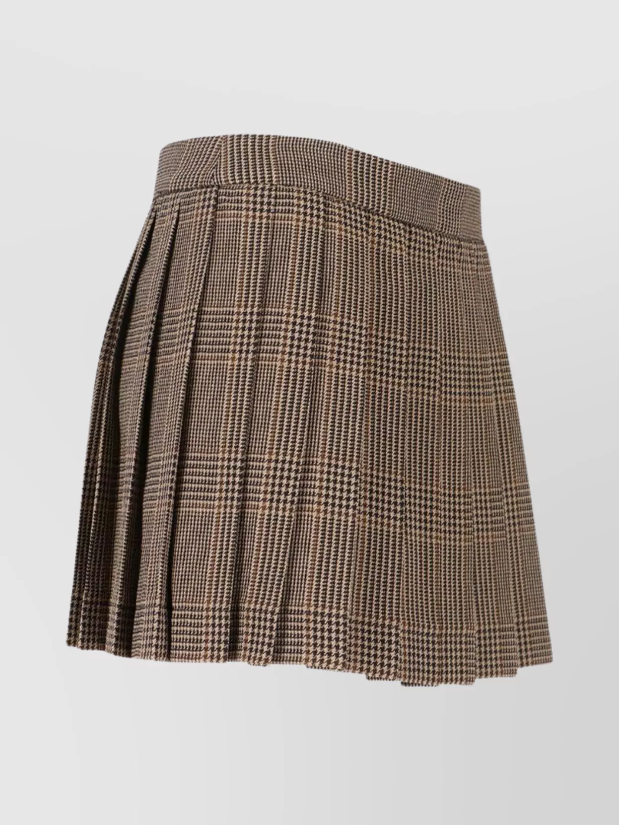 Golden Goose Midi And Mini Skirt With Checkered Pattern In Brown