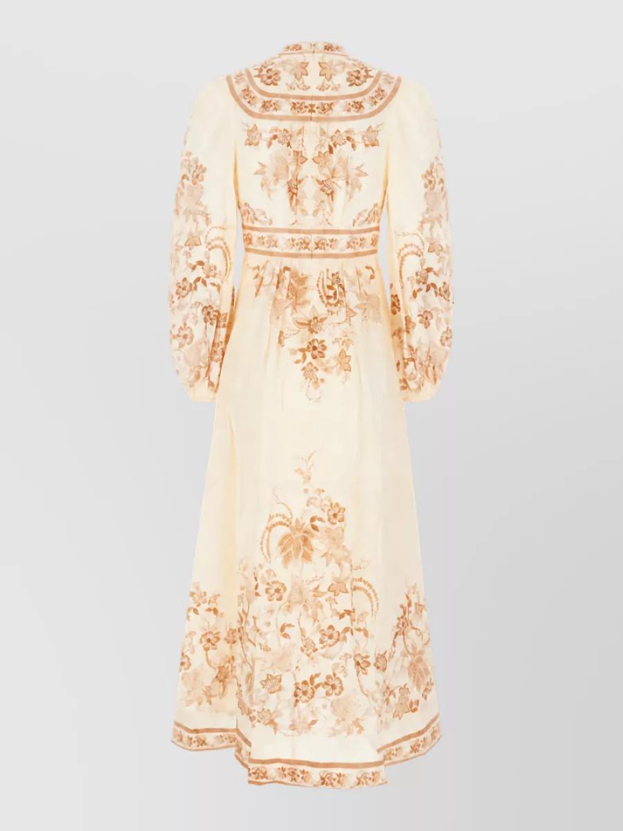 Zimmermann Linen Printed Midi Dress