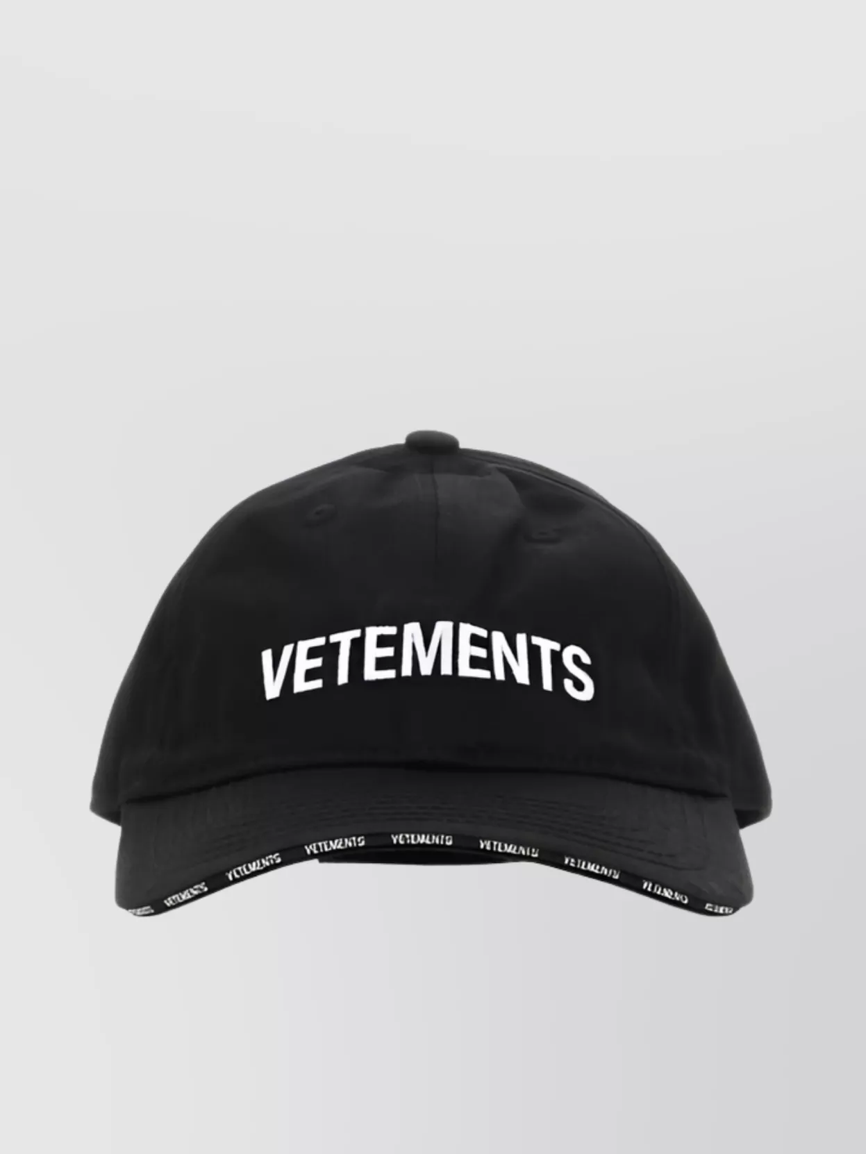 Shop Vetements Curved Brim Hat With Eyelet Vents In Black