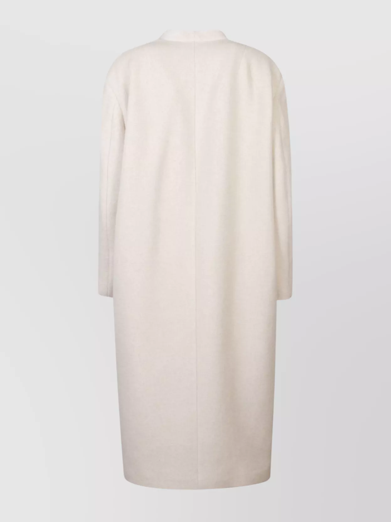 Isabel Marant Long Wool Coat Flap Pockets In Neutral