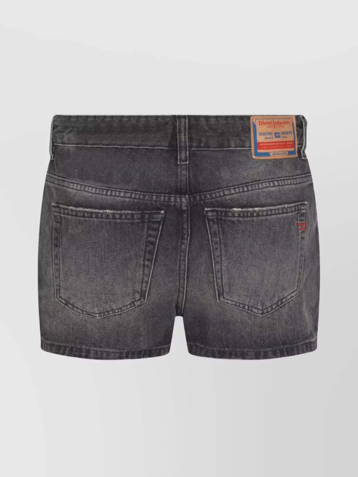 DIESEL DENIM SHORTS WITH FADED WASH AND POCKETS
