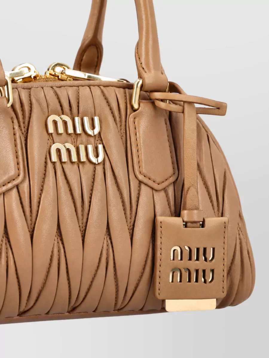 Miu Miu Arcadie Lamb Leather Quilted Shoulder Bag