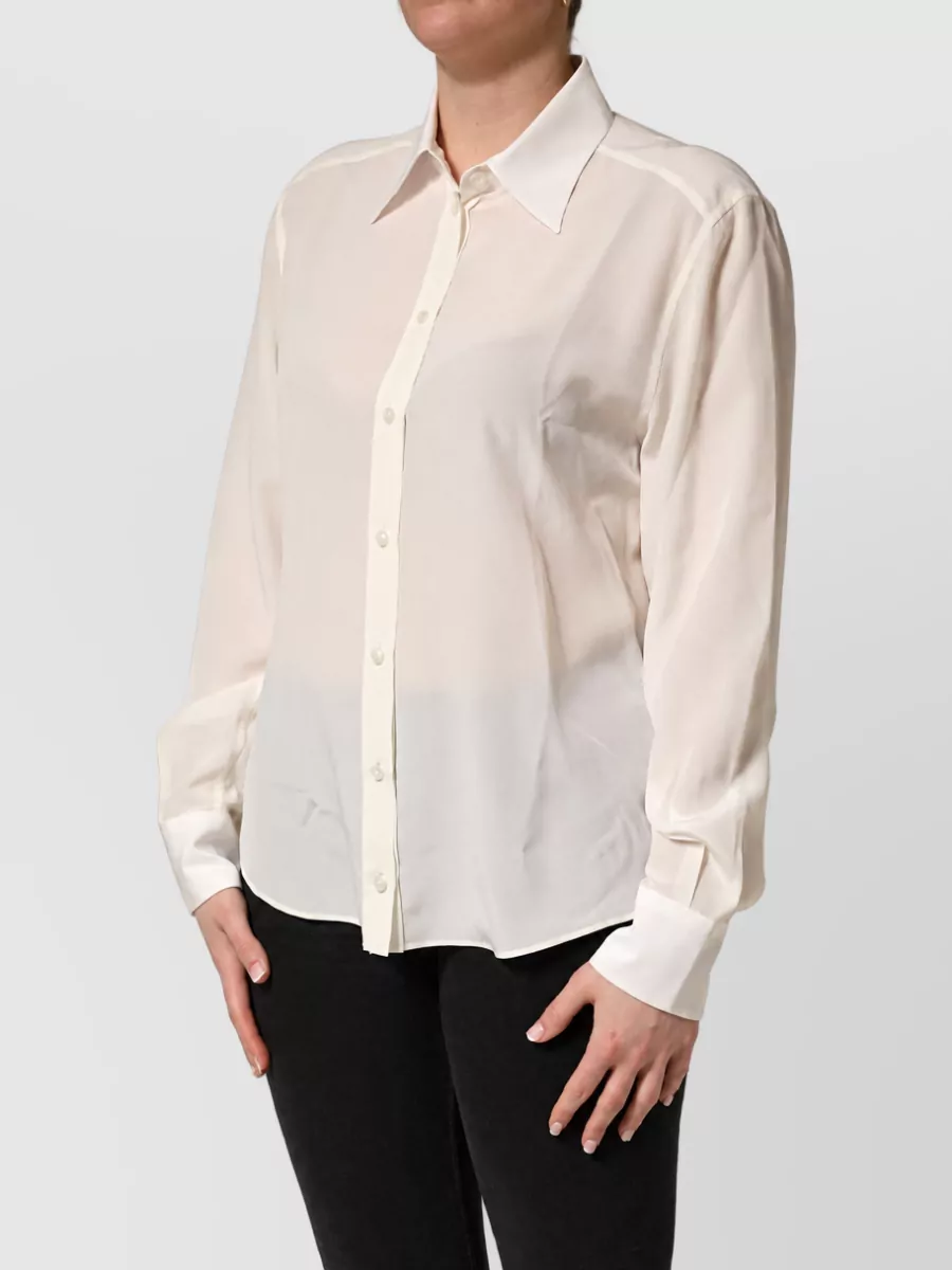 Dolce&Gabbana Silk Long-Sleeve Blouse
