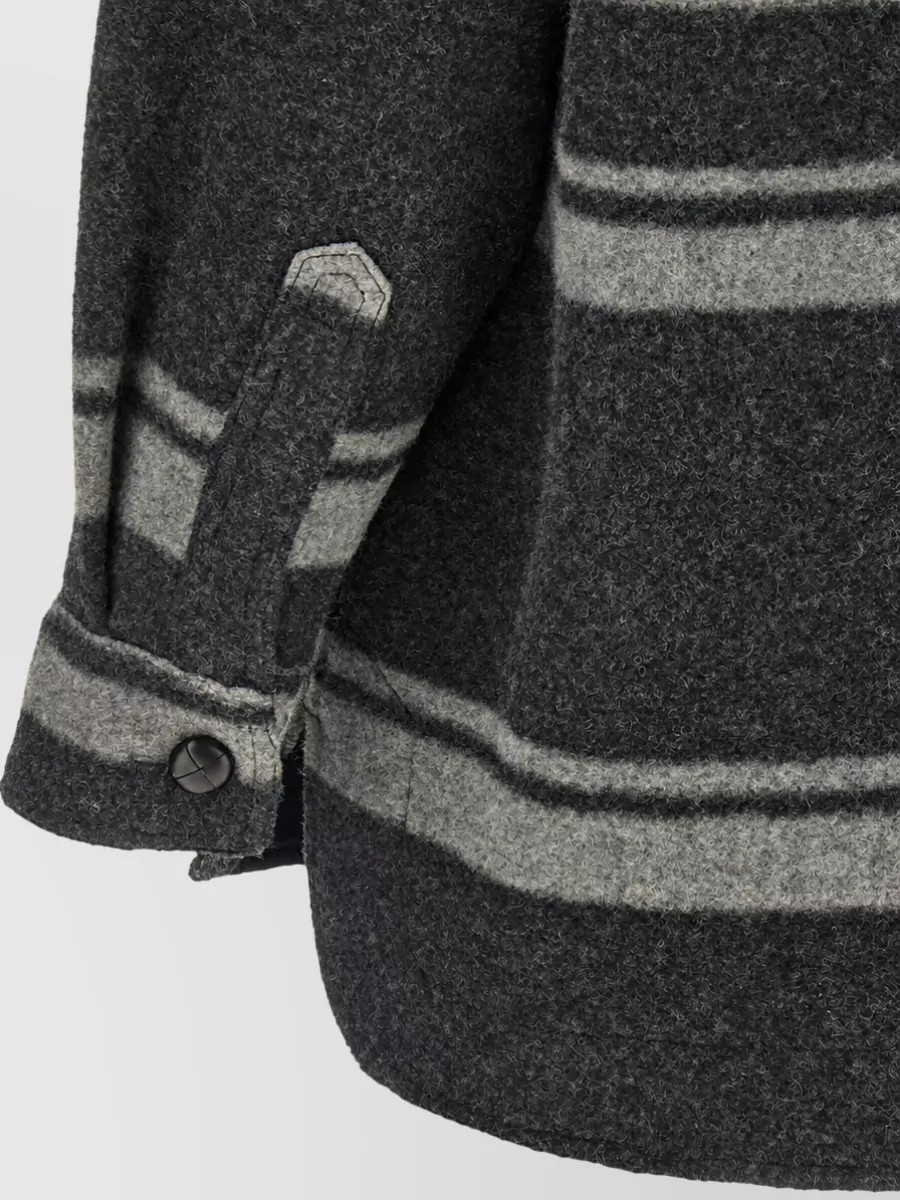 Isabel Marant Etoile Striped Wool Blend Long-Sleeve Shirt