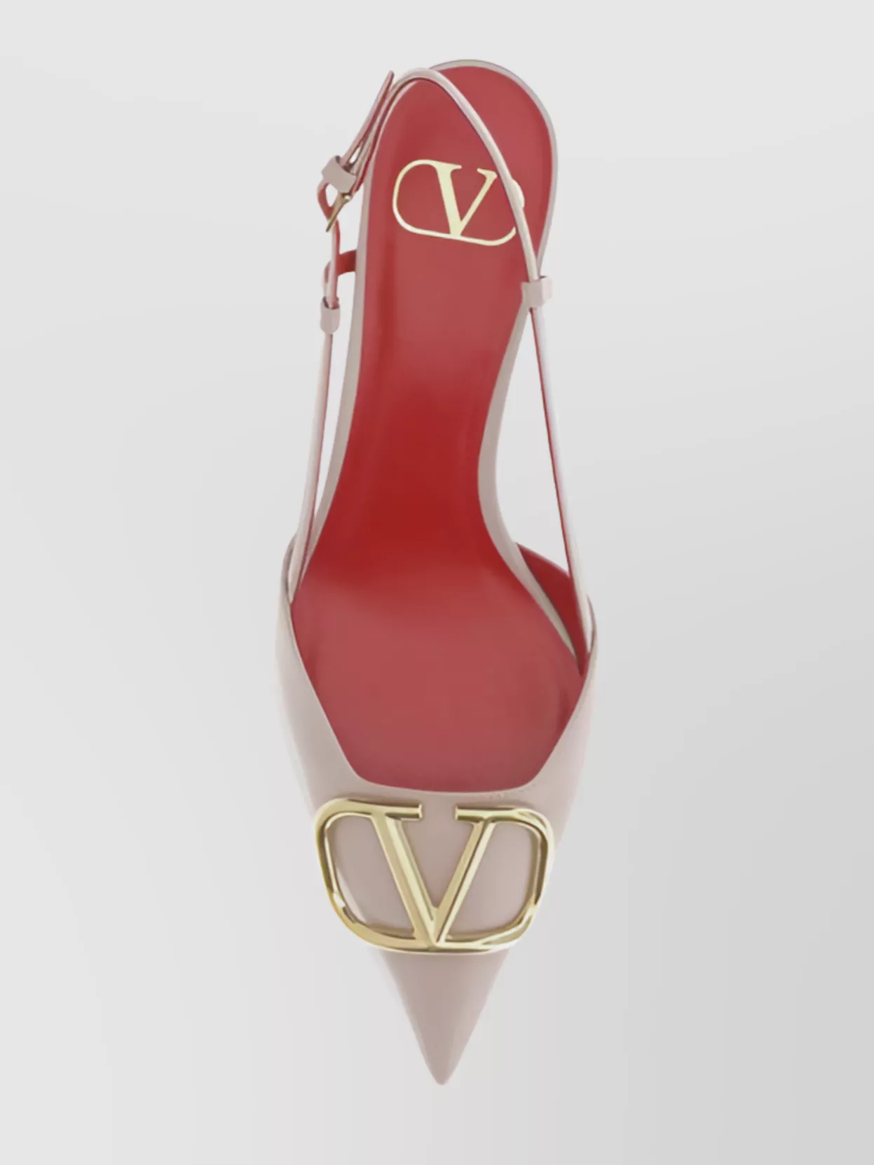 Valentino Garavani Vlogo Pointed Toe Kitten Heel Pumps