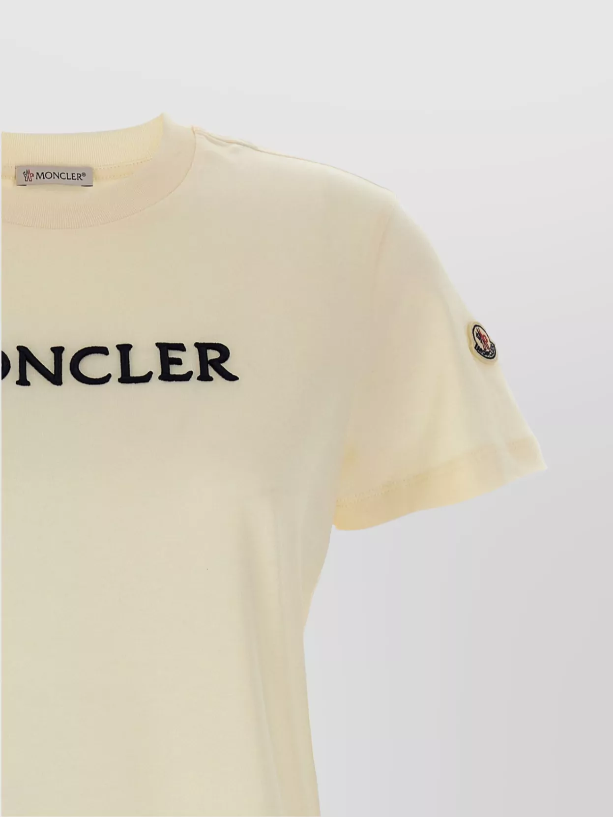 Moncler Embroidered Logo Crew Neck T-shirt