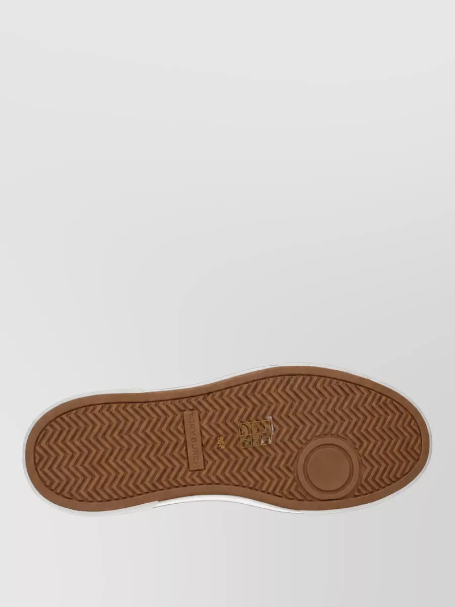 Tory Burch Leather Lace-Up Sneakers