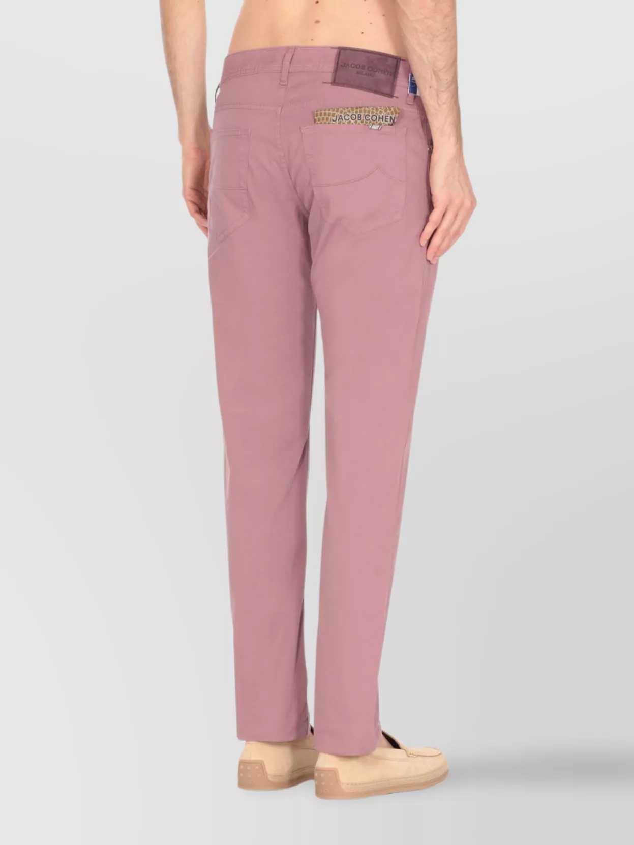 Jacob Cohen Straight Cut Cotton Pants Rivets