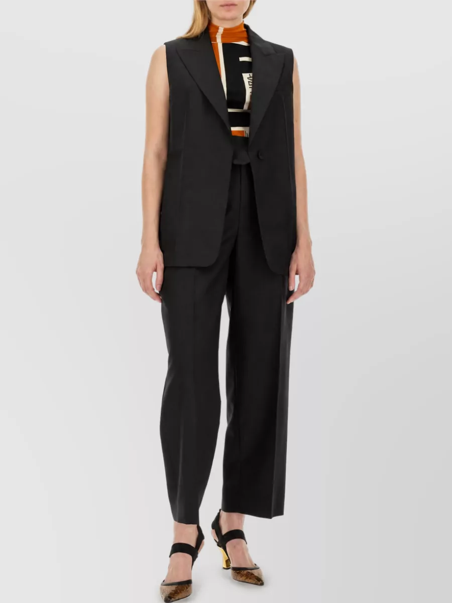 Fendi Asymmetric Waist Tailored Trousers