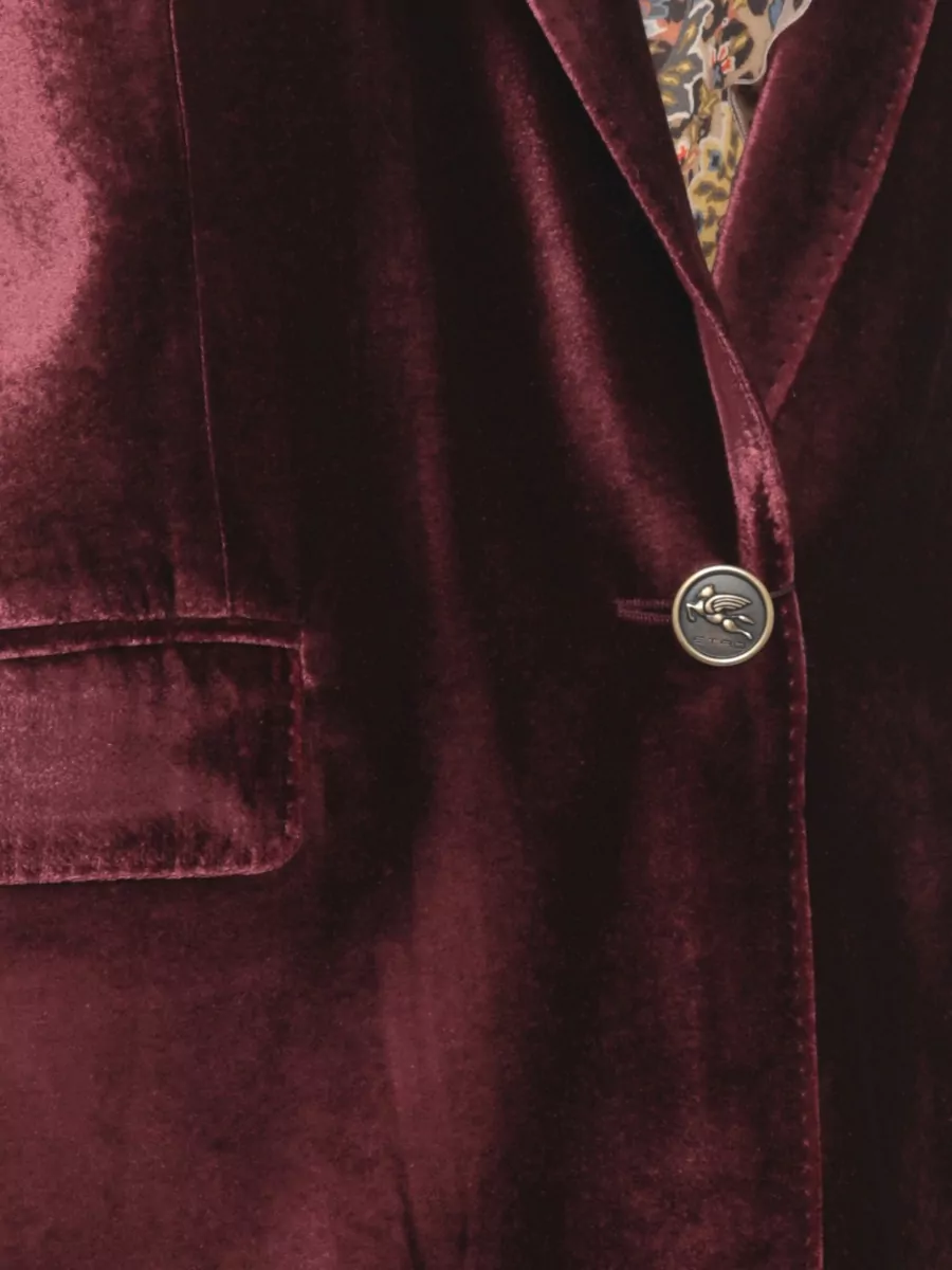 Etro Silk-Blend Velvet Single-Breasted Blazer