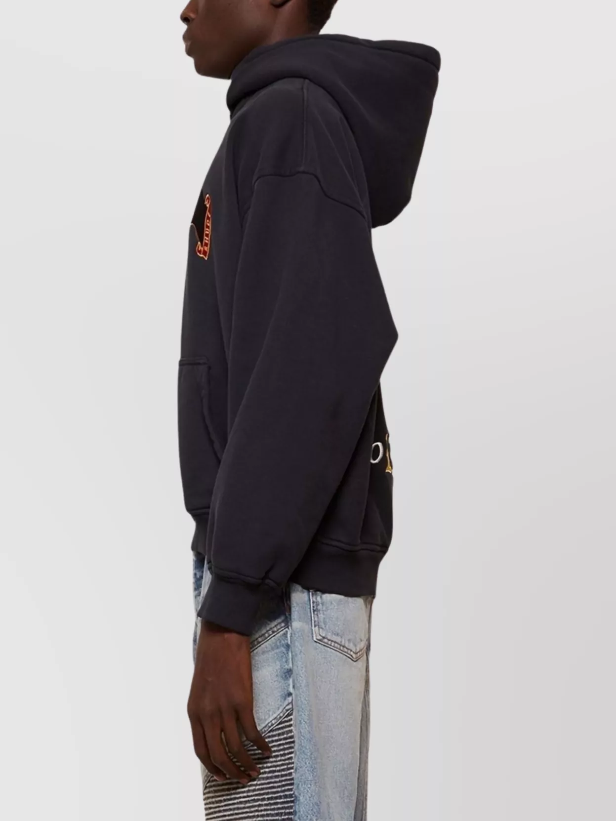 Rhude Hooded Sweater With Embroidered Dog Design