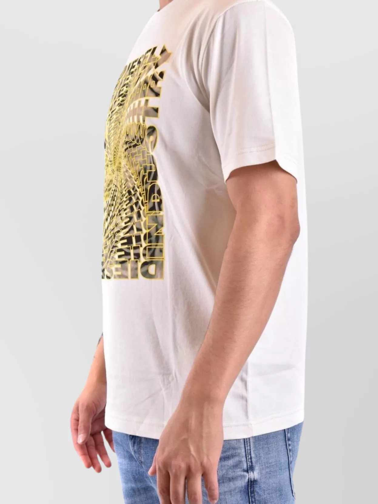 Diesel Crew Neck Graphic Print Short Sleeves