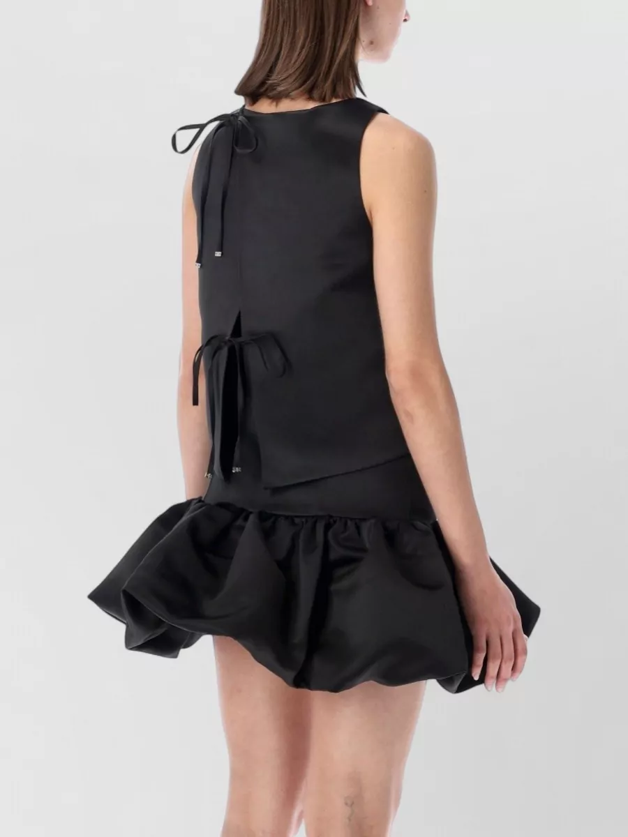 Ganni Satin Sleeveless Open Back Top