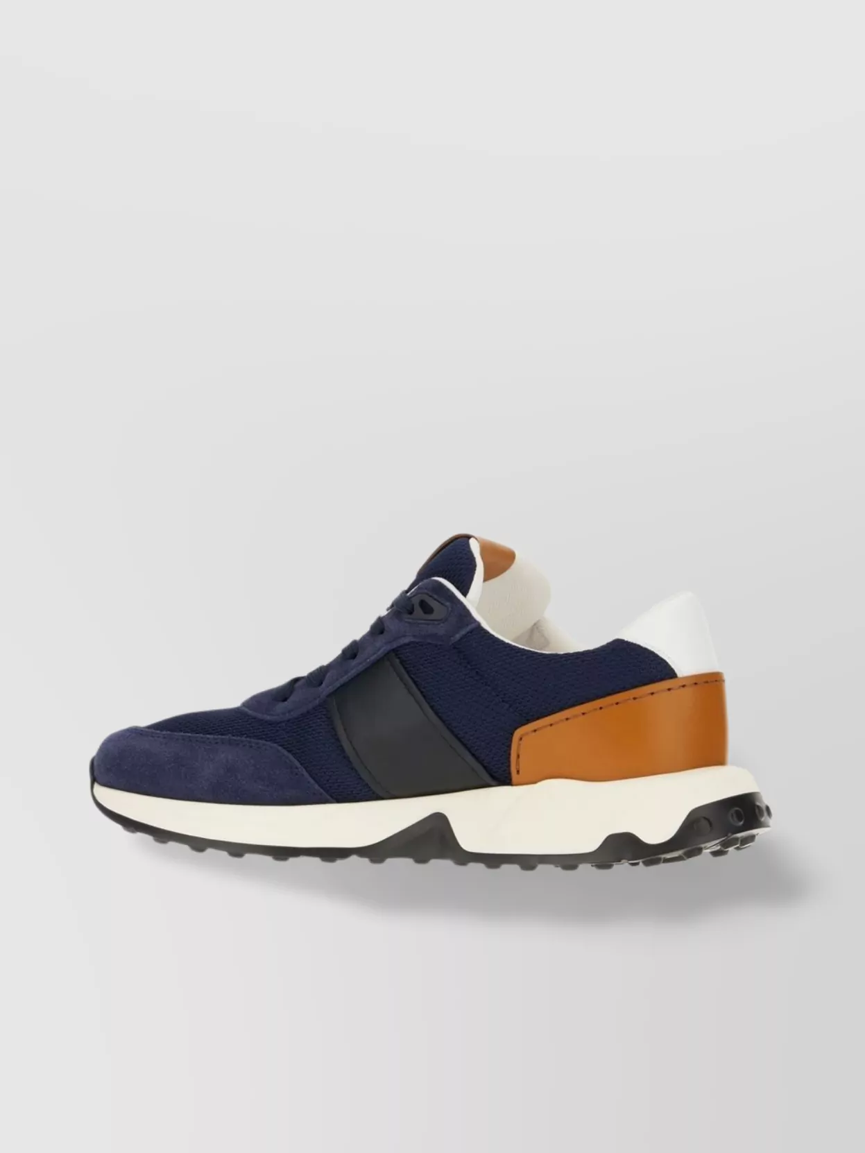 Tod's Leather And Mesh Sneakers With Contrasting Panels