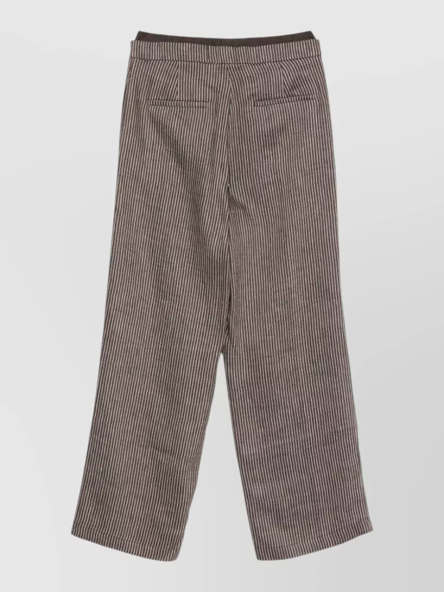 Alysi Striped Wide-Leg Trousers