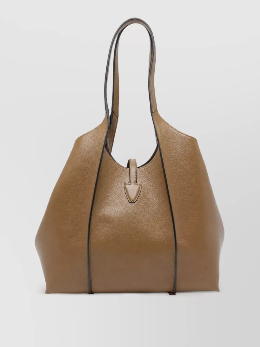 Tod's T Tote Bag Textured Finish Double Handles