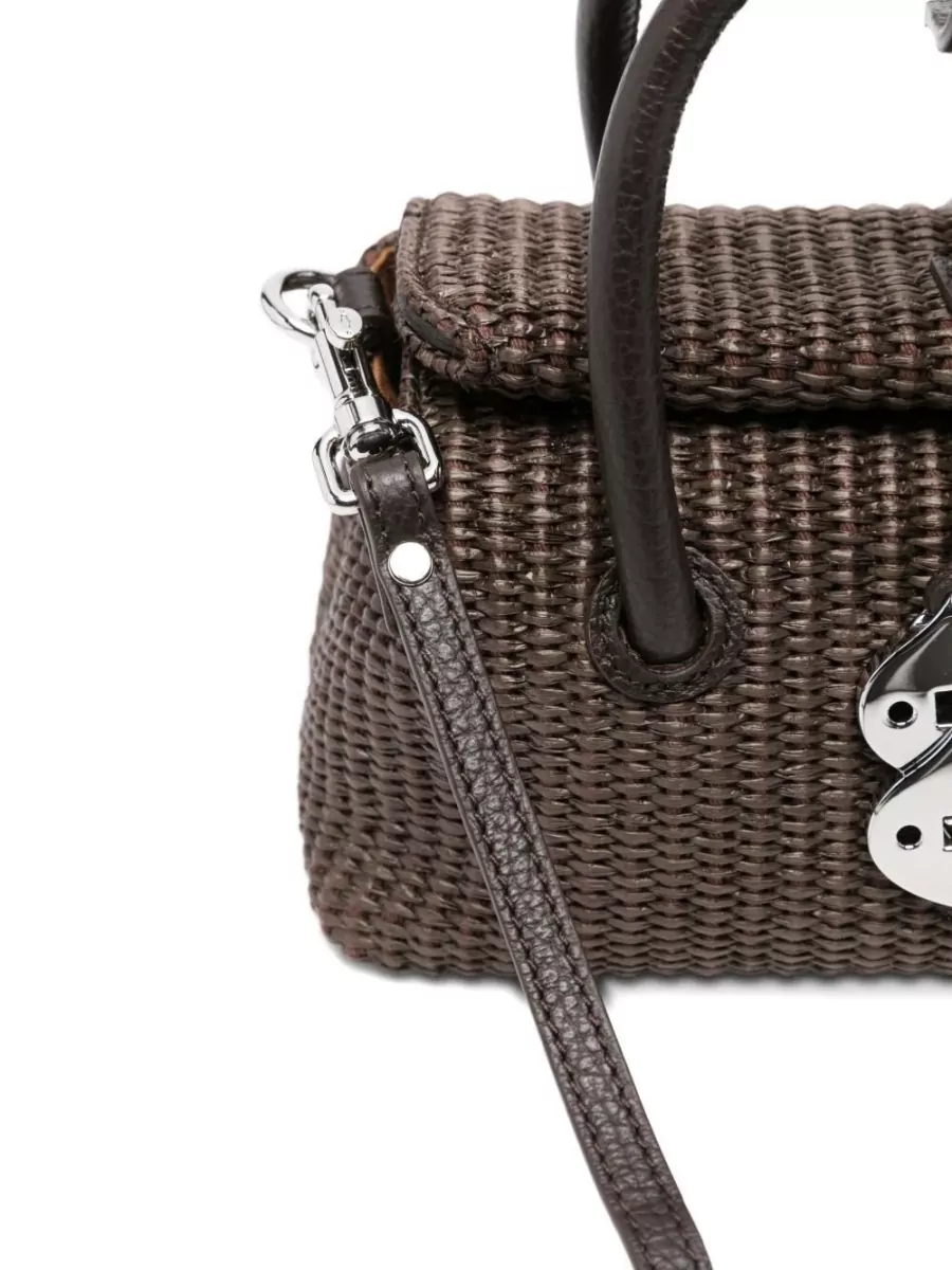 Zanellato Leather And Raffia Tote Bag