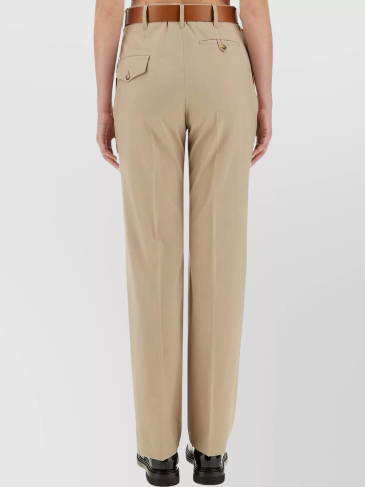 Moschino Straight Fit Wool Trousers