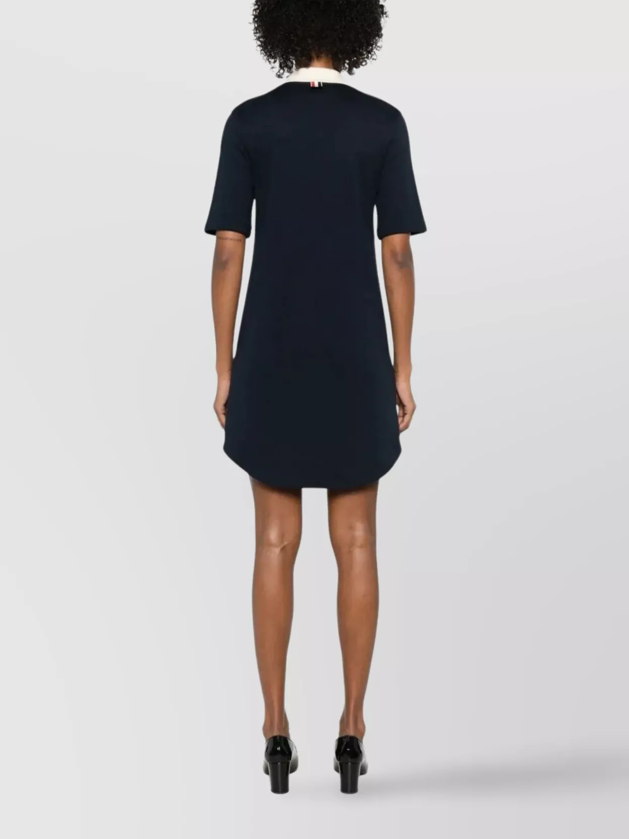 Thom Browne Ribbed Polo Dress Contrast Collar