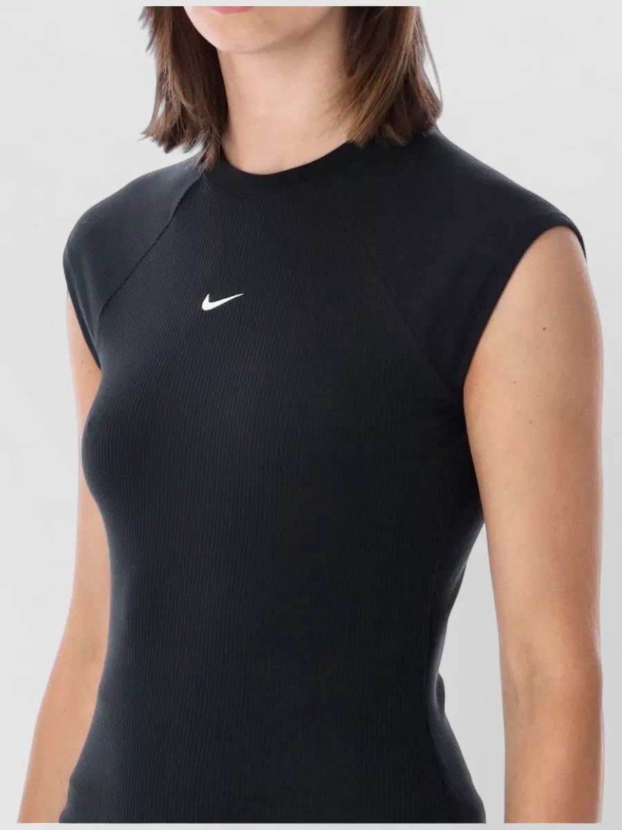 Nike Ribbed Short-Sleeve Crew-Neck Top