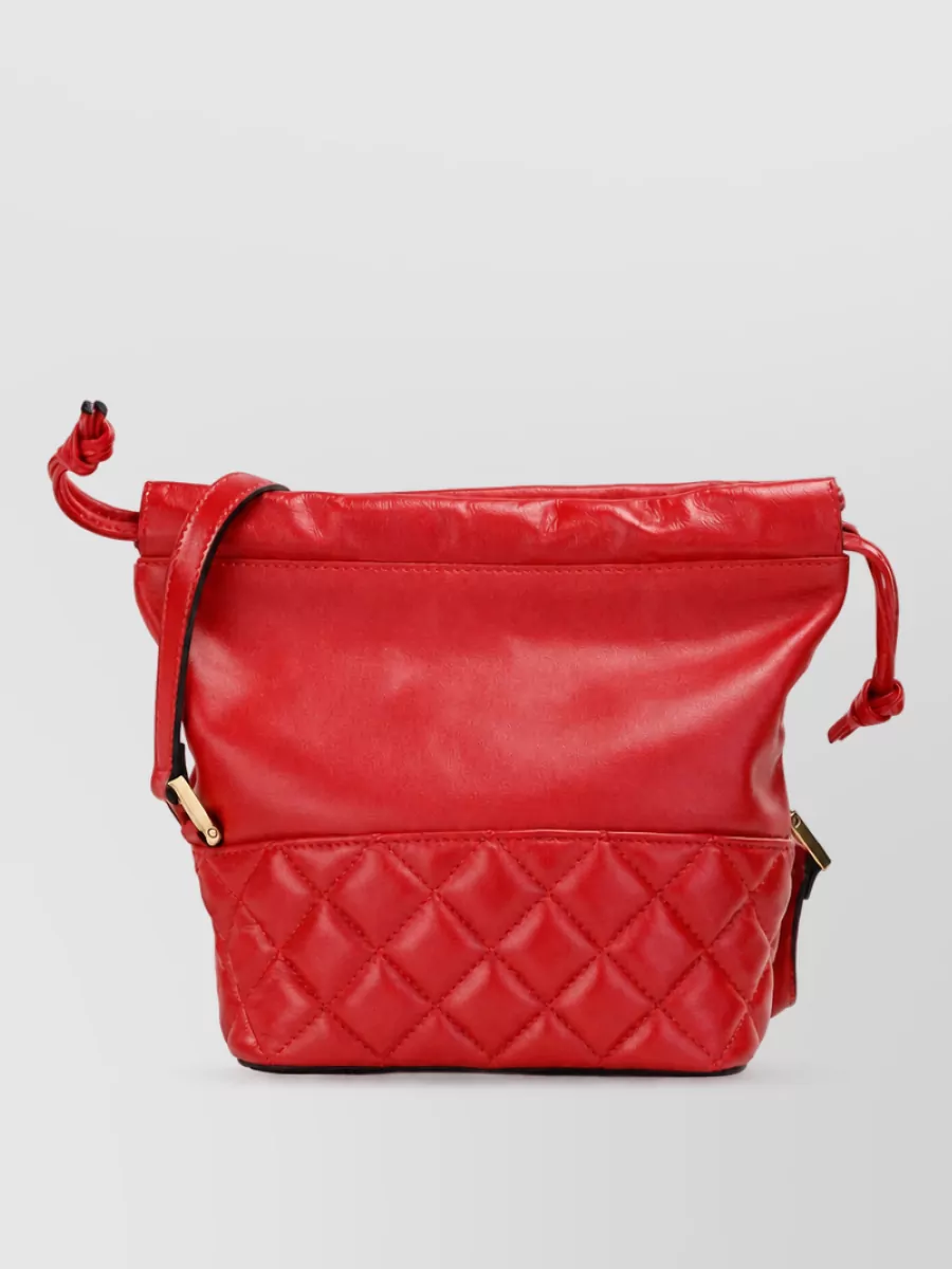 Versace Virtus Leather Quilted Shoulder Bag