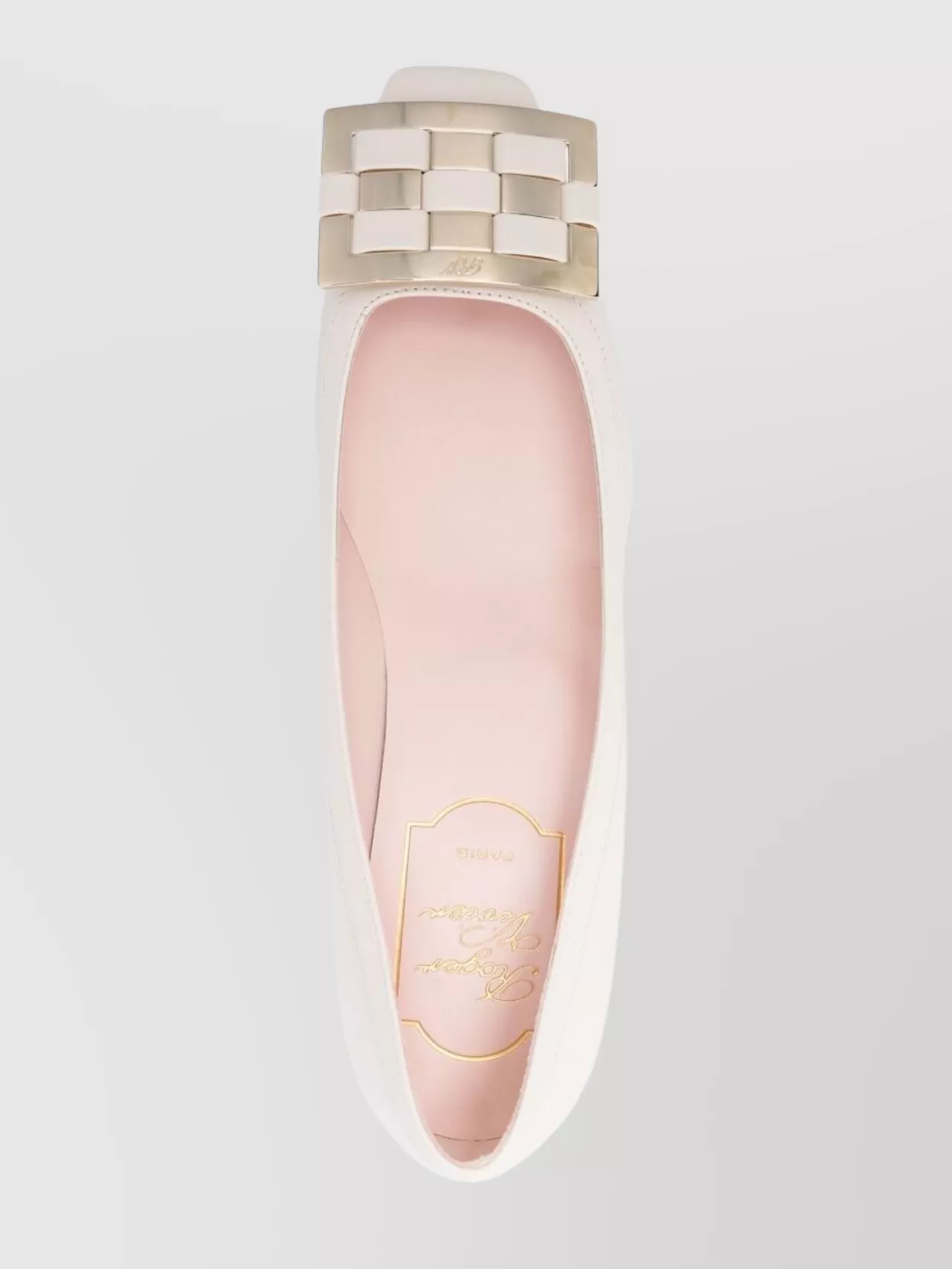 ROGER VIVIER SQUARE LEATHER PUMPS WITH LOW BLOCK HEEL