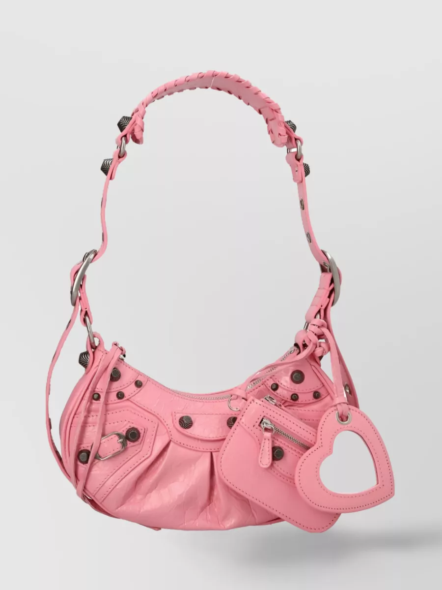 Shop Balenciaga Le Cagole The Xs Leather Bag In Pink