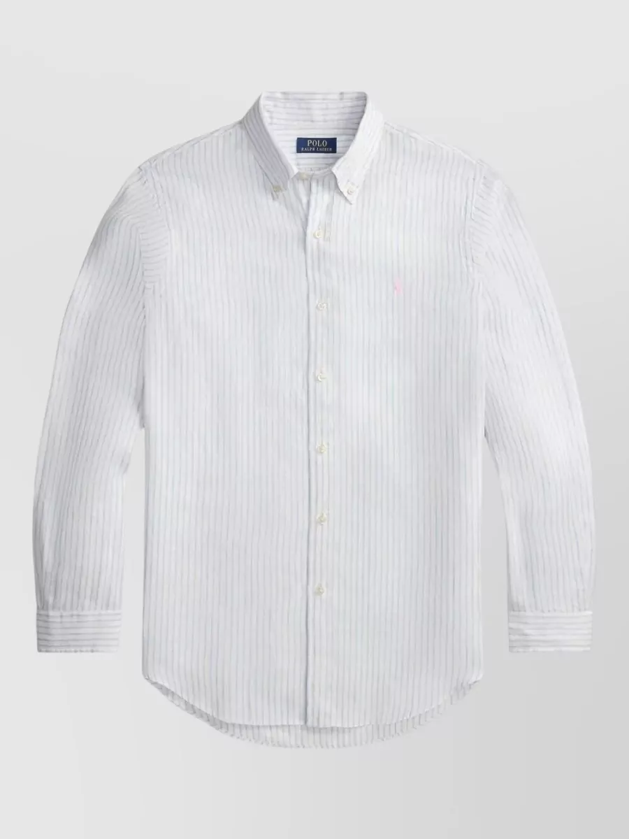 Polo Ralph Lauren linen striped long sleeve shirt
