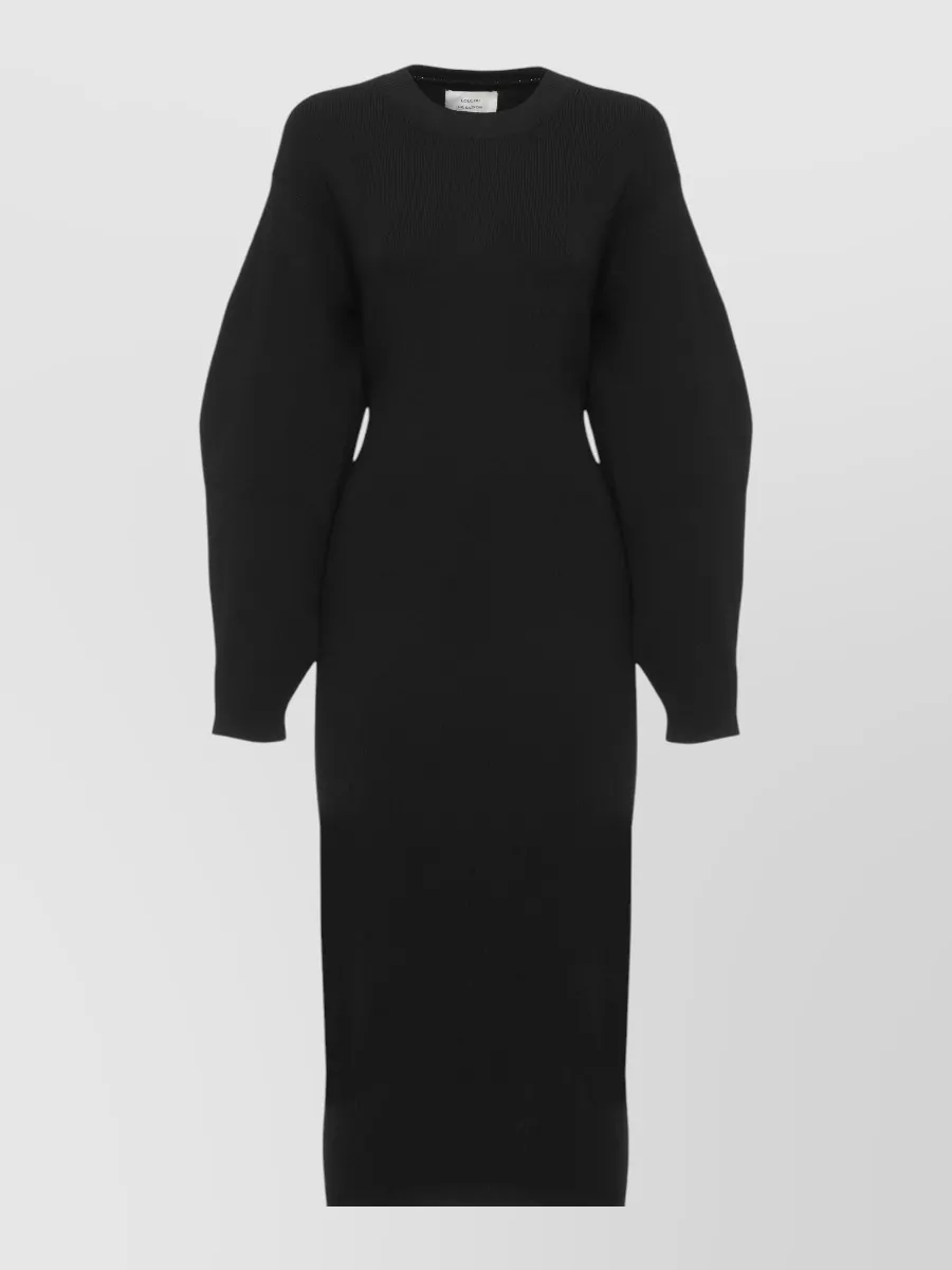 Loulou Studio viscose high-neck long-sleeve knitted dress