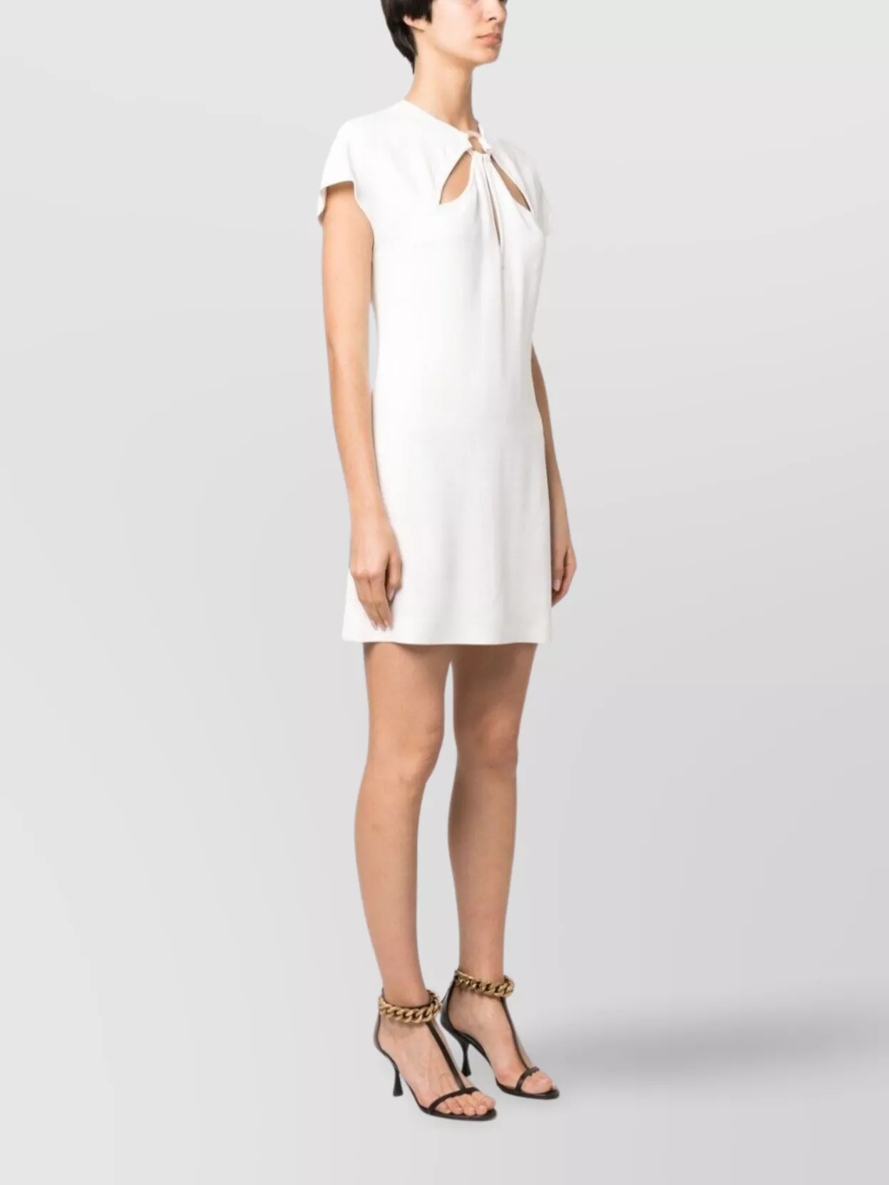 Stella Mccartney Sleeve Keyhole Mini Dress
