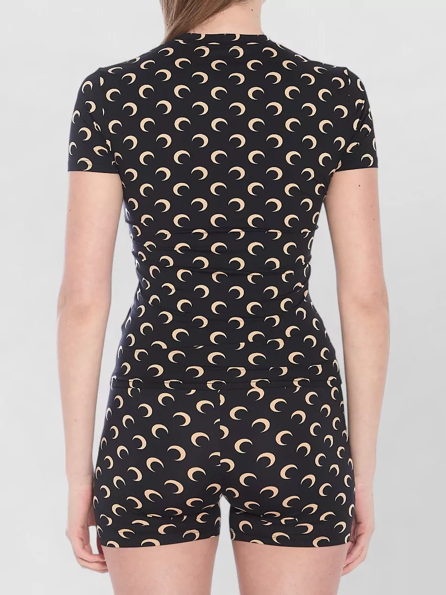 Marine Serre Printed Slim-Fit Short-Sleeve Top