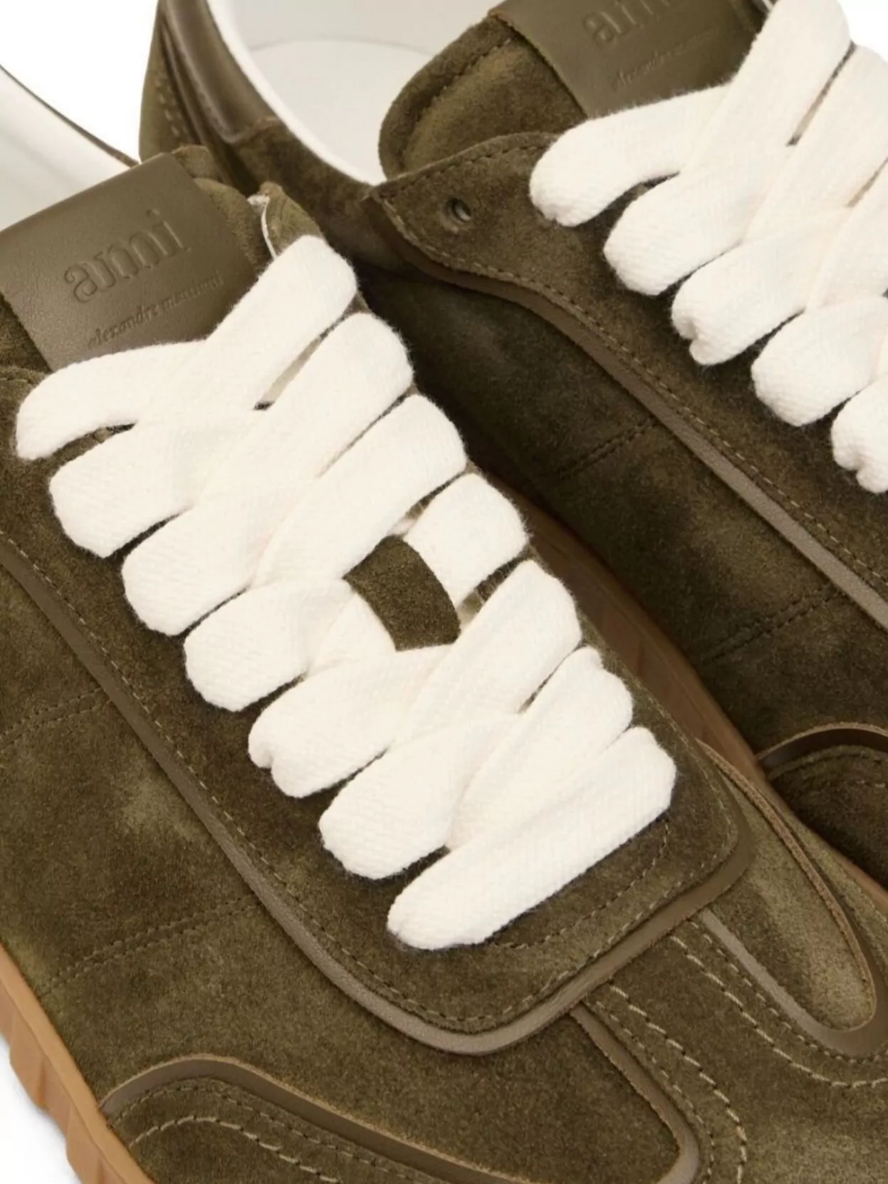 Ami Paris Low Top Sneakers Contrast Stitching