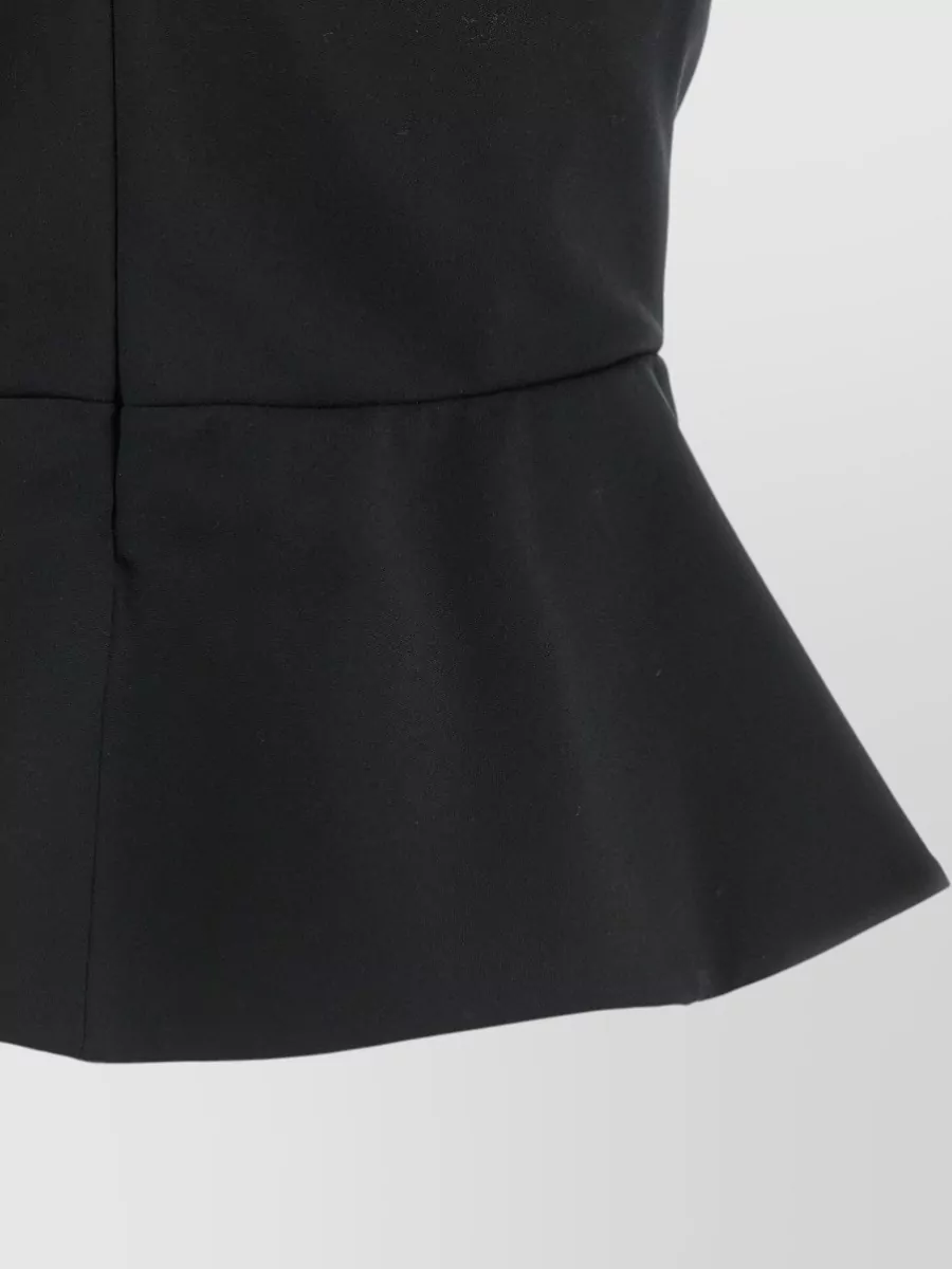 Nensi Dojaka Structured Bustier Top Sheer Mesh Yoke