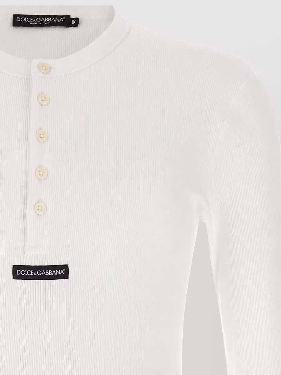 Dolce&Gabbana Cotton Ribbed Slim-Fit Long-Sleeve T-Shirt