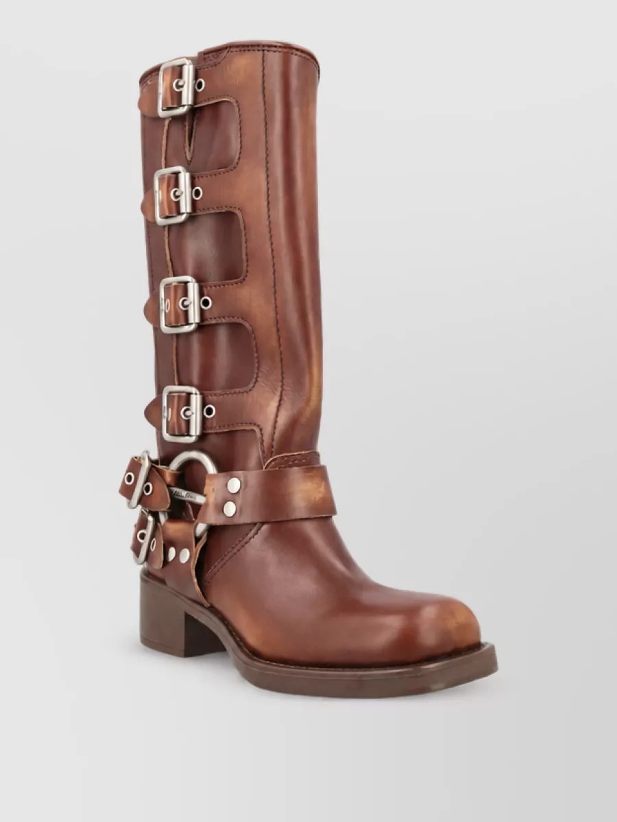 Miu Miu leather ankle boots